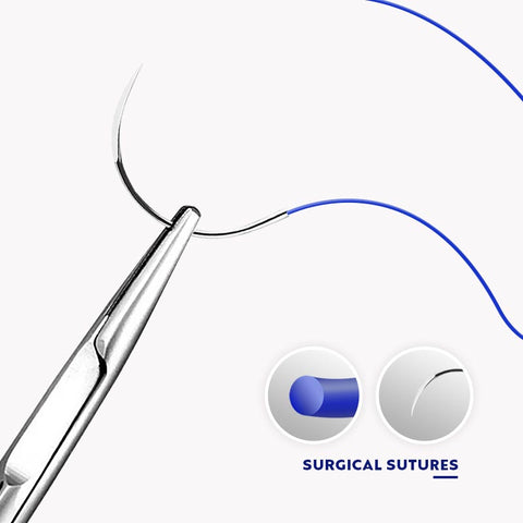 Surgical Silk Suture with Needle USP2/0 3/0 4/0 75cm Medical Sterile